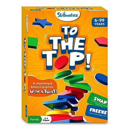 Skillmatics Board Game – to The Top | Matching & Balancing Game with a Twist, Match Colors & Shapes, Gifts & Fun Family Friendly Game