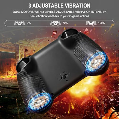 Joso Mobile Gaming Controller, Wireless Game Controller for iPad/Tablet/iPhone/Android/Switch/Switch 2/Lite/OLED/PC, Handheld Gamepad with Hall Effect Joysticks/Triggers/6-Axis Gyro - Black - color: Black
