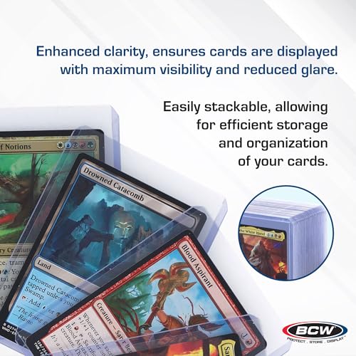 BCW Premium 3x4 Topload Card Holders – 200 Pack | Ultra-Clear 20PT Rigid PVC Protectors | Heavy-Duty Card Holders for Standard Trading Cards, Sports Cards, MTG, Pokémon & More - size: 200 Pack