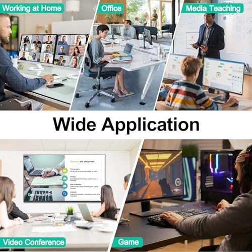 Dual Monitor HDMI KVM Switch 2PC 4K@60Hz Simulation EDID,HDMI USB 3.0 Switch Extended Display 2 Monitors 2 Computers with USB 3.0 Cables and Wired Controller - size: 10 cm