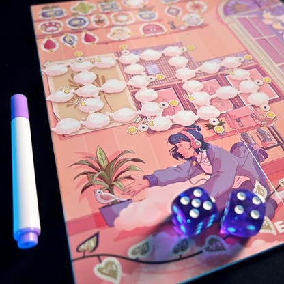 Daydream Board Game | Cozy Roll-and-Write Puzzle with 8 Sceneries, Relaxing Game for Kids & Adults, Ages 8+, 1-5 Players, 15-30 Mins