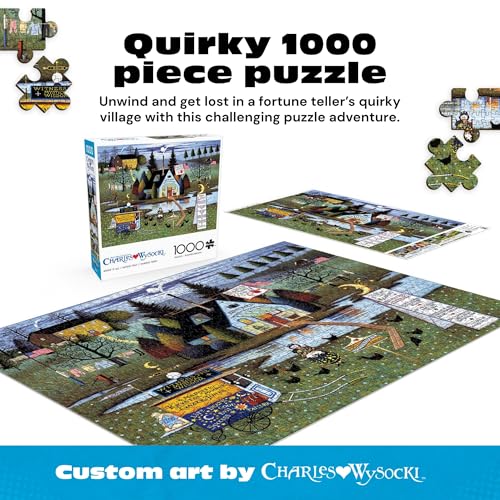 Buffalo Games - Charles Wysocki Know It All - 1000 Piece Puzzle for Adults | Art by Charles Wysocki, Frameable Art, Made in USA, Recycled Board, Includes Poster, Challenging, intermediate to expert - color: Know It All