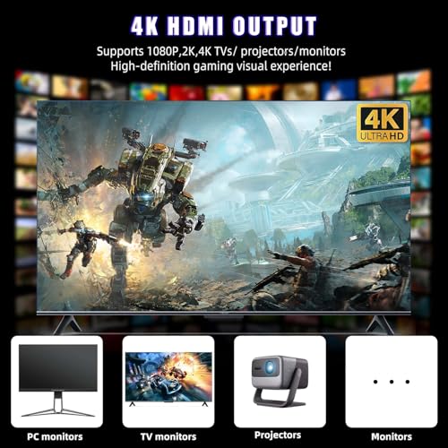 Wireless Retro Gaming Console Classic Retro Game Stick Built-in 23 Emulators 20,000+ Games, 4K HDMI Output and 2.4g Wireless Controller Gamepad, Plug and Retro Play Video Games for TV - color: M15 Console