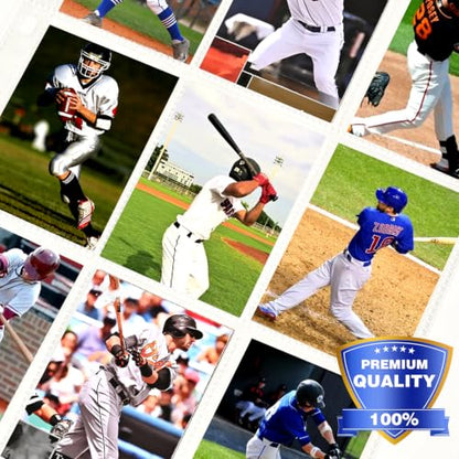 50 Pack 9 Pocket Card Sleeves Binder Sheets, Holds 900 Cards, Trading Card Sleeves for 3 Ring Binder, Protective Pages Sheets for Baseball, Football, Business, Game Cards