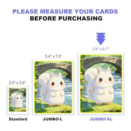 30 Pack Jumbo Card Top Loader - Rigid Hard Plastic Protector Sleeves for 5.9" x 8.1" Oversized Cards, Crystal Clear & Scratch Resistant - Ideal for Jumbo Card Sleeves of Large Trading Cards & Photos - size: XL: 5.9"x8.1"