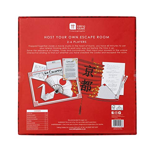 Talking Tables Escape Room Game at Home | Host Your Own Games Night | Japanese Themed | Interactive Ending | for Birthday Party, After Dinner Parties, Entertainment, Adults, Teenagers - color: Escape Room at Home