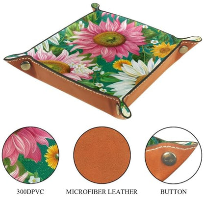 Sunflowers Dice Tray Dice Rolling Tray Folding Dice Holder for Dice Games, Like RPG, DND and Other Table Games - color: Multi 18