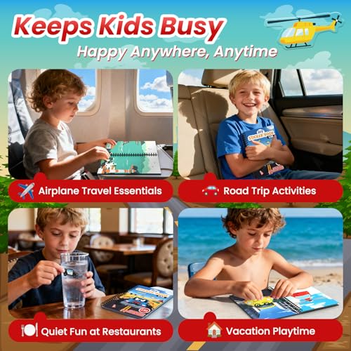 Cars Reusable Sticker Book for Toddlers, DIY Make-a-face Jelly Stickers | Make A Face & Scene Decoration Play, Washable and Reusable Jelly Stickers, Portable Travel Friendly, Airplane Trip Essentials - style: Car