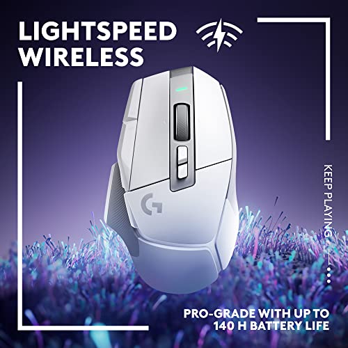 Logitech G502 X Lightspeed Wireless Gaming Mouse - White | Optical Switches, 13 Buttons, <140 hrs Battery, USB-C, Infinite Scroll Toggle, Wireless Charging Capable, for PC/MacOS - color: White, style: Wireless