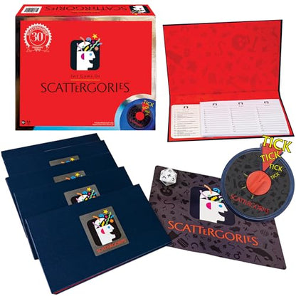 Winning Moves Scattergories 30th Anniversary Edition | Includes Classic Mechanical Timer and Classic Categories, 2 to 6 Players, Ages 12+