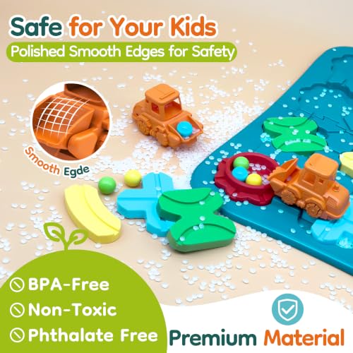 Kids Toys STEM Board Games - Logical Road Builder Brain Teasers Puzzles for 3 4 5 6 7 Year Old Boys Girls, Educational Montessori Birthday Gifts for Ages 4-8 Preschool Classroom Learning (32 PCS)