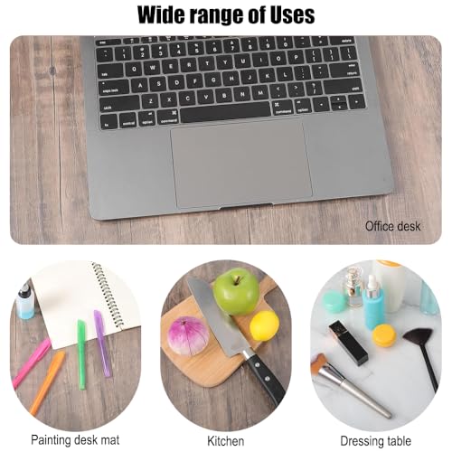 Frosted PVC Soft Glass Desk Pad Protector - Thick Heat Resistant Table Cover, Anti-Scratch Waterproof Rectangular Mat for Office, Durable Tablecloth for Home & Workspace,Transparent version, 1cm thick