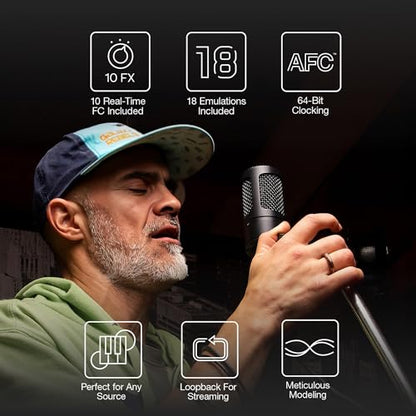 Antelope Audio Edge Solo Large Diaphragm Condenser Microphone for Vocals | Large Diaphragm XLR Modeling Microphone for Vocals, Podcasting, Voice-Over & Studio Recording, Music & Computer Streaming - size: Edge Solo