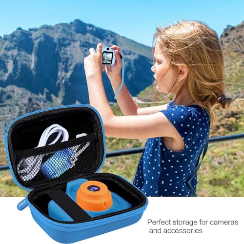 Leayjeen Kids Camera Case Compatible with Seckton/Desuccus/SINEAU/Rindol Upgrade Kids Toys Camera and Kids Digital Video Cameras for Toddler,Christmas Gifts and Birthday Gifts for Boys-Blue(Case Only) | Fits CIMELR/Seckton/OZMI Kids Toy Cameras and Childr