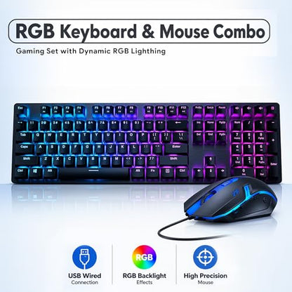BTO RGB Desktop Computer - Intel Core i7-6700 6th Gen - 16GB DDR4 RAM - 256GB SSD - 500GB HDD - GeForce GTX 1050Ti - RGB Keyboard & Mouse - WiFi - Gaming PC - Windows 11 Pro (Renewed)
