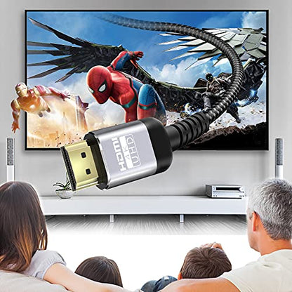 Soonsoonic 4K HDMI Cable 10 Ft | 18Gbps Ultra High Speed HDMI 2.0 Cable & 4K@60Hz HDR ARC HDCP2.2 Ethernet-Braided HDMI Cord | for UHD TV Monitor Laptop Xbox PS4/PS5 ect (3m) - size: 10FT