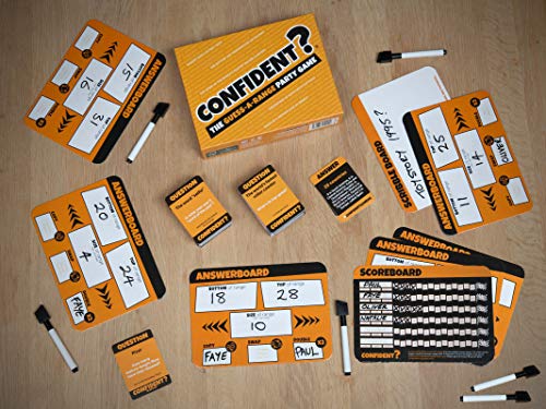 Confident? Party Game - Family Trivia & Guessing Fun with Quick Gameplay, Ideal for Game Nights & Parties for Kids & Adults, Ages 12+, 2-30 Players, 30 Minute Playtime