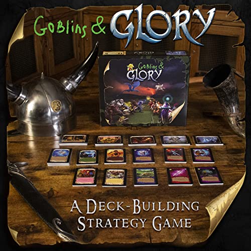 Goblins & Glory Strategy Board Game – Fantasy Deck Building Adventure with Heroes, Monsters & Quests – Fun Card Game for Adults & Teens, Ages 14+, 3–5 Players, 30+ Minute Gameplay