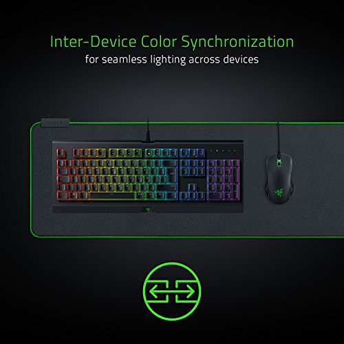 Razer Goliathus Extended Chroma Gaming Mousepad: Customizable Chroma RGB Lighting - Soft, Cloth Material - Balanced Control & Speed - Non-Slip Rubber Base - Classic Black - size: 11.6L x 36.3W inches