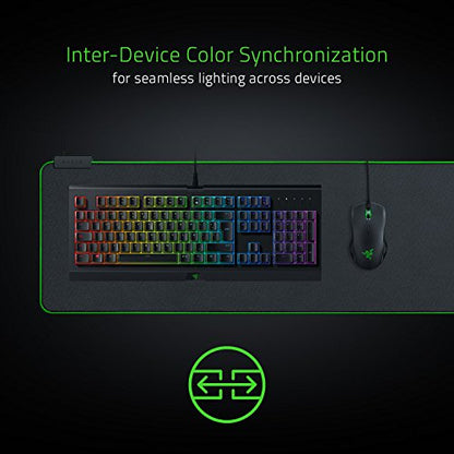Razer Goliathus Extended Chroma Gaming Mousepad: Customizable Chroma RGB Lighting - Soft, Cloth Material - Balanced Control & Speed - Non-Slip Rubber Base - Classic Black - size: 11.6L x 36.3W inches
