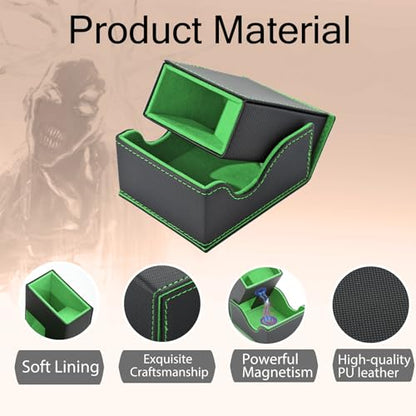 Dice Tower and Tray,Foldable Portable Dice Rolling Tower,Dice Roller Accessory for Dungeons and Dragons,Classic Board Games,RPG Games,and Tabletop Games Black/Green - color: Black/Green