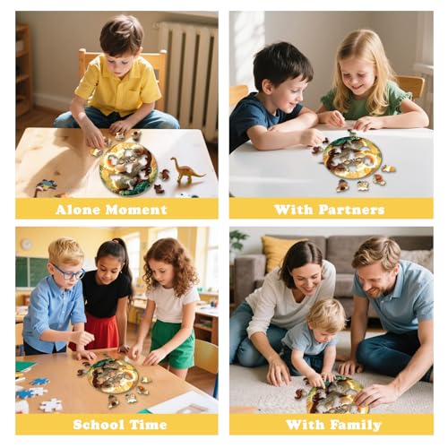 Animal Wooden Puzzles for Kids - Sleeping Koala (11.4 * 11.4 in) | 50 Piece Puzzles for Kids Ages 6-8, Kids Puzzles with Unique Animal Shapes, Round Gift for Girls and Boys - color: Sleeping Koala