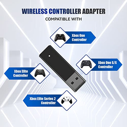 Xbox Wireless Adapter for PC & Controller-Compatible with Xbox One, One X/S | Compatible with Xbox One, One X|S, Elite, Series X|S