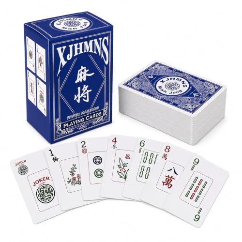 Mahjong Playing Cards 2025, Traditional Card Game Set (Paper) - style: paper
