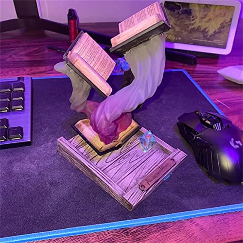 Thyggzjbs Magic Book Dice Tower,Tomes of Magics Tower Magics Dice Tower Big Book Ornaments Clear Ornament Bulbs,Personalized Magic Tower BookCollection (Burlywood) - color: Burlywood