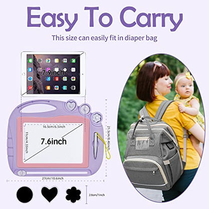 AiTuiTui Magnetic Drawing Board Toddler Toys for Girls Gifts, Erasable Sketch Writing Doodle Pad Travel Games for Kids in Car, Early Education Learning Skill Development Toys for Kids Toddlers - color: Purple