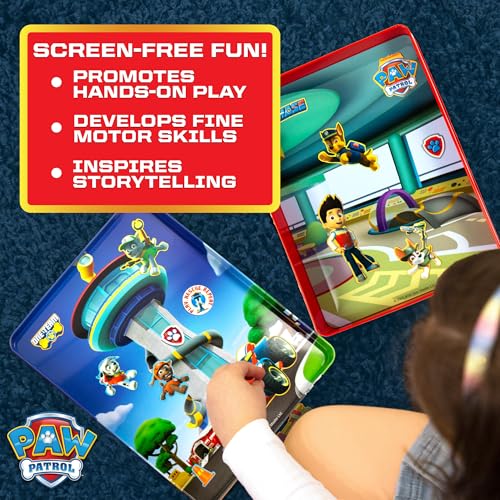 Paw Patrol Magnetic Playset, 75 Mix & Match Dress Up Magnets, 2-in-1 Storage Tin & Play Space, Fun Paw Patrol Toy for Kids 3 & Up, Great Travel Activity for Kids and Toddlers, Paw Patrol Activities - color: Paw Patrol