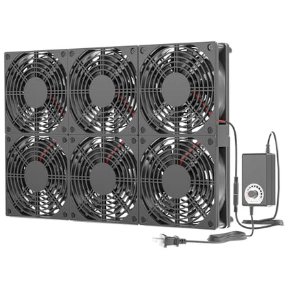Adjustable Exhaust Fan with AC Plug for 12"-17" PC Notebook Gaming Laptop Server Rack, Greenhouse, Basement, Window Cooling or RT-AC5300 Router Ventilation - size: 14x9.5in cooling pad
