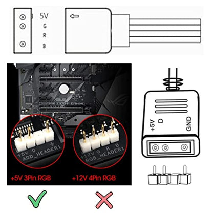 ARGB Splitter Cable, 1-to-2 Female to Female 5V 3 Pin Addressable RGB Splitter Extension Cable ARGB LED Sync Cable for Extend PC Computer ARGB Fans Or ARGB LED Series (2 Pack) - style: 1-to-2