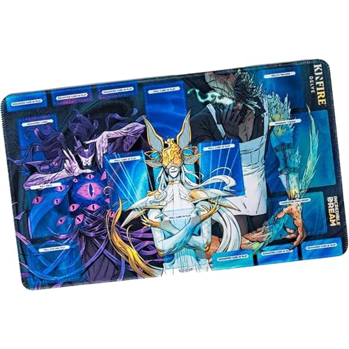 Incredible Dream Kinfire Delve Official Playmat – 12x20’’ Neoprene Game Mat with Stitched Edges – Organize Your Well Deck, Health Tracker, and Challenges – Smoother Gameplay and Easier Handling