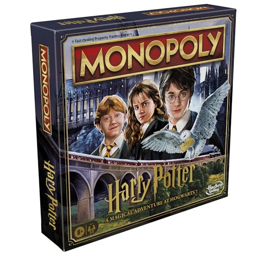 Hasbro Gaming Monopoly Harry Potter Edition Board Game | A Magical Adventure at Hogwarts | Ages 8 and Up | 2 to 6 Players | Family Games | Gifts for Kids and Adults