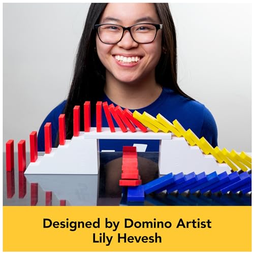Spin Master Games Disney 100 H5 Domino Creations Classic Game | Design, Build, & Topple, Develops Motor Skills, Create Disney-Inspired Art, Includes 200 Dominoes, 1+ Players, Ages 5+ - style: Disney Dominoes Set