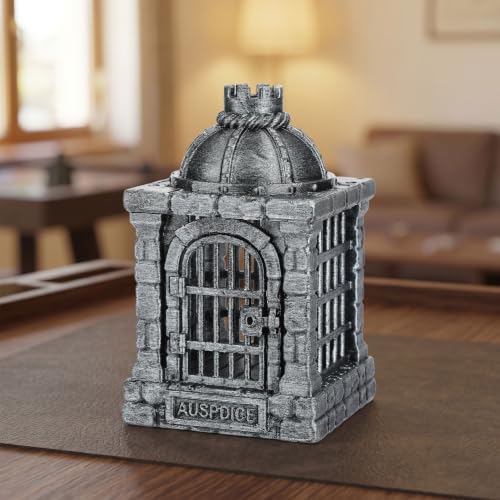 DND Dice Jail RPG Tabletop Gaming Accessories Fantasy Gifts AF1224A | Hand-Painted Silvery Dice Prison and Tabletop Organizer, Premium RPG Accessory Decor and Gift for RPG Players - color: Af1224a Dice Jail Silvery
