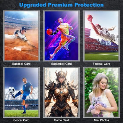 200Pcs Card Sleeves, Penny Sleeve,Trading Card Sleeve, Clear Inner Protector Fit for MTG TCG Baseball Football Soccer Sports Standard Trading Cards Sleeve