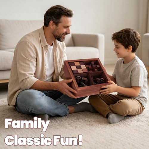 Brain Teaser Puzzles for Adults Teens - Brain Teaser Puzzles with Wooden Box 3D Puzzle Game Toys for Adults Teens - Unlock Interlocking Brain Teaser Puzzle Adults Teens IQ Education Smart Toys - color: Style D