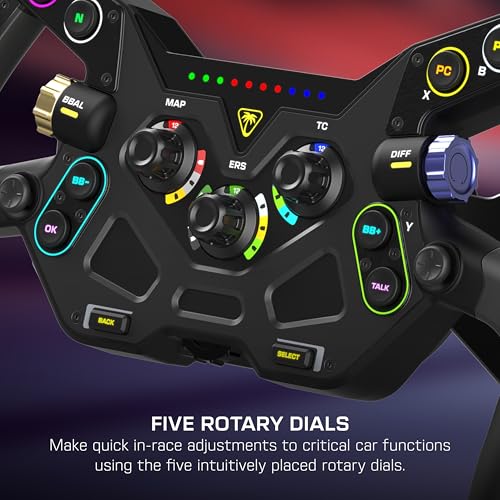 Turtle Beach VelocityOne F-RX Formula Racing Wheel for Xbox & PC | For VelocityOne Race & VelocityOne KD3 Wheelbases, Hall-Effect Clutch Paddles, Magnetic Paddle Shifters, Rotary Dials, Black - style: Formula Racing Wheel