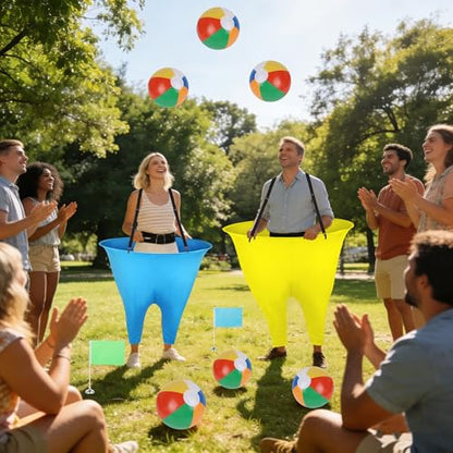 24Pcs Granny Pants Yard Game Funny Field Day Outdoor Games for Adults Kids and Family Gaint Pant Set for Brithday Party Tossing Games Activities for Groups - size: 2 Large