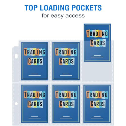 120 Pack 9 Pocket Page Protectors, Sooez Double Sided Trading Card Sleeves for 3 Ring Binder, Baseball Cards Holder, Protective Pages Sheets for Binders Album, Fit for Collectible Games, Sports Cards - style: Double-Sided