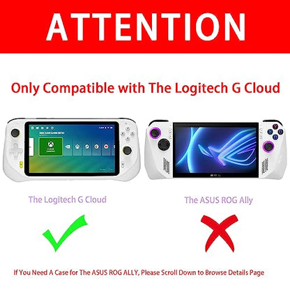 Aenllosi Hard Case for Logitech G Cloud Gaming Handheld, White | Hard shell construction, Water-resistant design, Impact-resistant design, Protective case only - color: White
