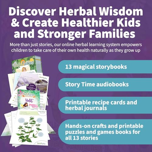 Herb Fairies 13 Plant Story Books Set, Includes a Digital Learning System | Fairy Books for Kids, Children’s Books About Fairies, Audiobooks, Crafts, Printables & Games, Interactive Educational Stories - style: Herb Fairies