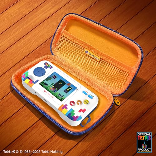 My Arcade Tetris Pocket Player Bundle: Officially Licensed, Portable Gaming Console, Puzzle Games,Travel Case and Screen Protector Included
