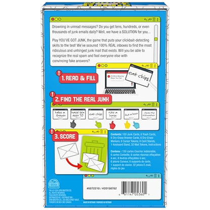 Spin Master Games, You’ve Got Junk - The Hilarious Spam-Filled Party Game, Adult Email Subject Line Cards for Friendsgiving, Happy Hour, Bachelorette Party, Adults, 3-10 Players, for Ages 18 & Up - style: You've Got Junk - Party Game