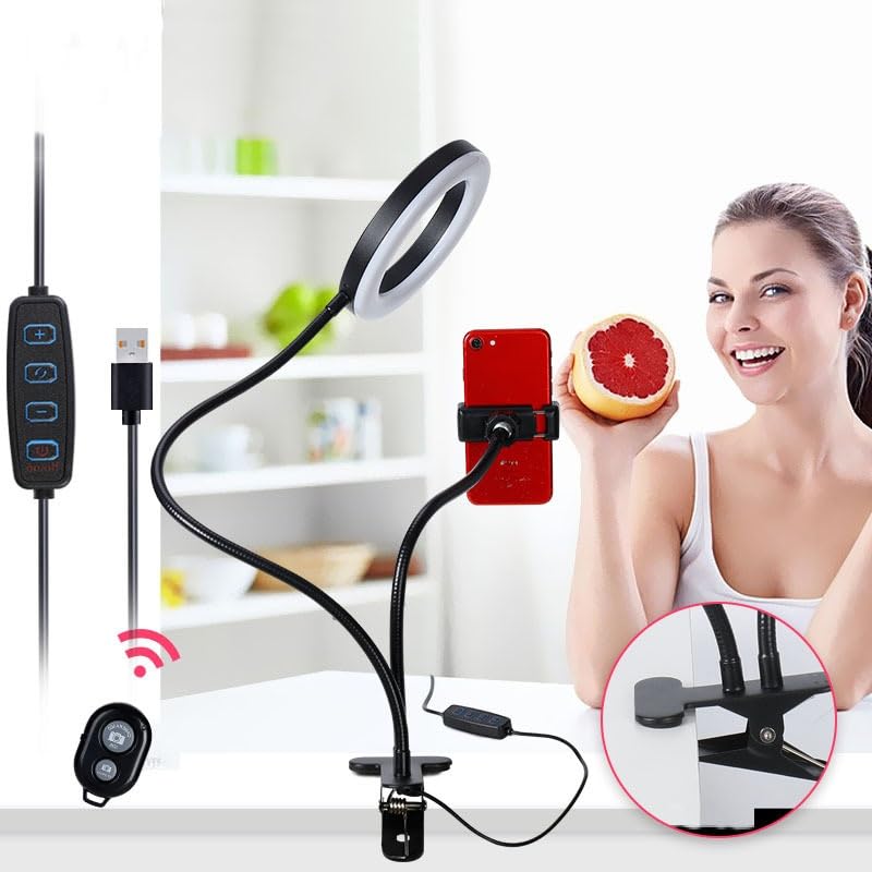 Clip Desktop Live Broadcast Fill Light Circular Lighting Light Folding Beauty Selfie Light