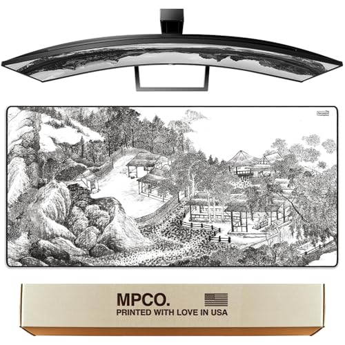 MPCO. Original Large Gaming Desk Mat – 36" x 17" Aeroglyde Ukiyo-E Whiling Away Full Desk Mouse Pad for Smooth Precision – Non-Slip, Washable Extra-Large PC Mouse Pad for Gaming Sessions - color: Whiling Away - AeroGlyde, size: 36L x 17W inches