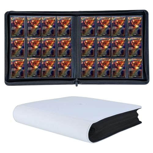 1200+ Pockets Trading Card Binder, 12-Pocket Card Ablum Compatible with MTG,Sports Cards & Other Standard Size Trading Card (WHITE) - color: Card Binder 12 Pocket White
