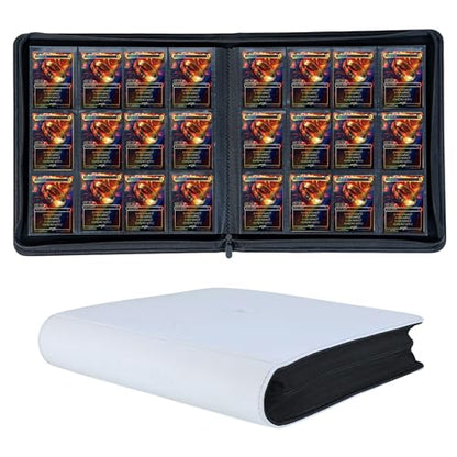 1200+ Pockets Trading Card Binder, 12-Pocket Card Ablum Compatible with MTG,Sports Cards & Other Standard Size Trading Card (WHITE) - color: Card Binder 12 Pocket White